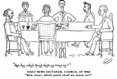 DAILY NEWS EDITORIAL COUNCIL OF WAR.